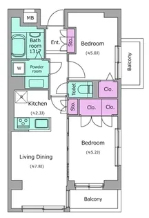 インプルーブ千川【404号室】の間取り