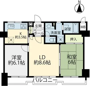 ロイヤルパーク高田【301号室】の間取り