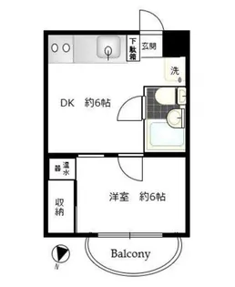 シャガール【204号室】の間取り
