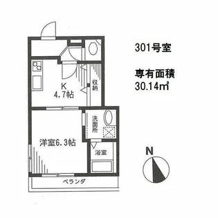 スプリングメロディー【301号室】の間取り