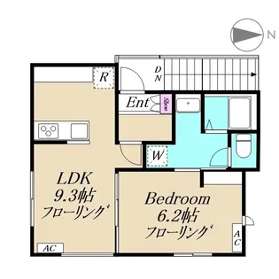 ハートフルストーリー【2号室】の間取り