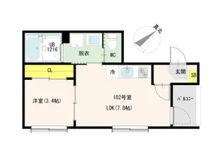アルテアテラス池袋【102号室】の間取り