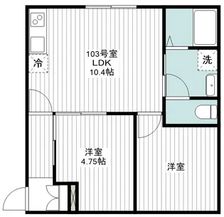 シュカ千川【103号室】の間取り