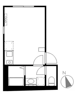 VOLARE DA KANAMECHO【102号室】の間取り