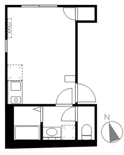VOLARE DA KANAMECHO【202号室】の間取り