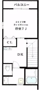 桜レジデンス【201号室】の間取り