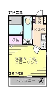ADONIS【201号室】の間取り