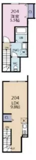 ラガール椎名町【204号室】の間取り