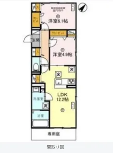 サンパティーク東町【101号室】の間取り