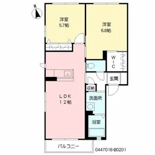 ヴィラ 弐番館【201号室】の間取り