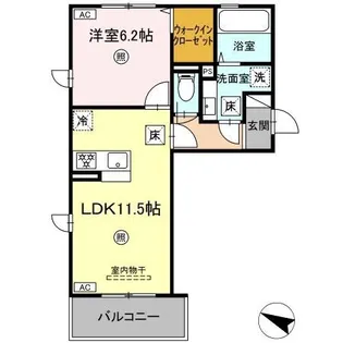 BELIEVE9【103号室】の間取り