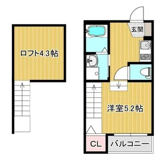 MODERN PALAZZO 須屋Balm【201号室】の間取り