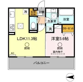 エーデル【102号室】の間取り