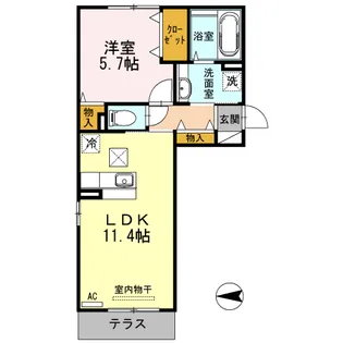 グレイス K【103号室】の間取り