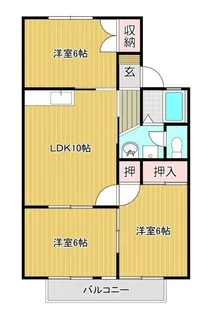ファミール竜田【203号室】の間取り