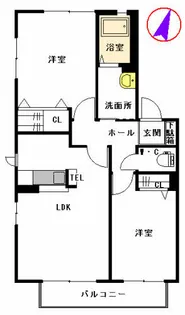 パレス グローリーK&K【204号室】の間取り