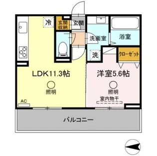 エーデル【302号室】の間取り