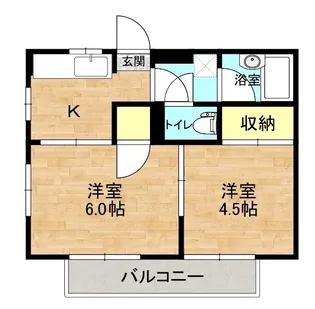 カナディアンハイツSAITO A棟【203号室】の間取り
