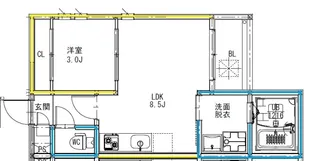 REGALESTエスプリ【303号室】の間取り