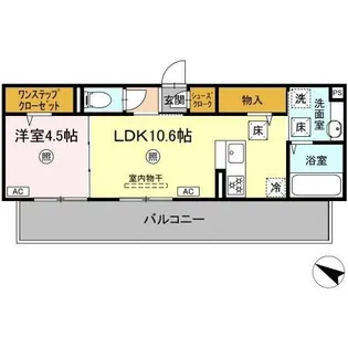 オーヴィラージュⅡ【105号室】の間取り