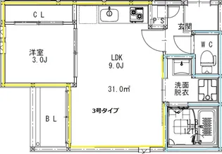 REGALEST熊本駅前【103号室】の間取り