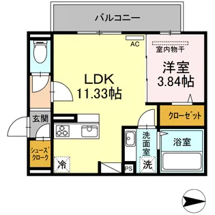 グランカーサはません B棟【301号室】の間取り