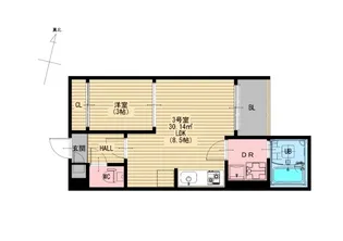 REGALEST 熊本中央【303号室】の間取り