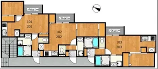 グランソル【101号室】の間取り
