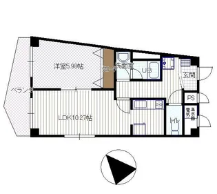 荘・玄蕃【401号室】の間取り
