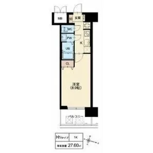 スプランディット京橋EAST【805号室】の間取り