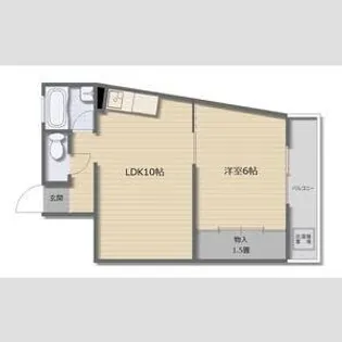 ウスヰマンション【201号室】の間取り