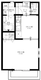ライトハウス榎下【101号室】の間取り