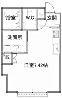 ライトハウス五反田【106号室】の間取り