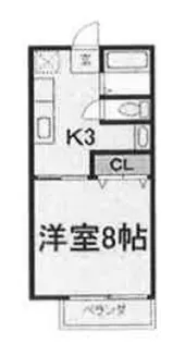 フラットマジョルカ【101号室】の間取り