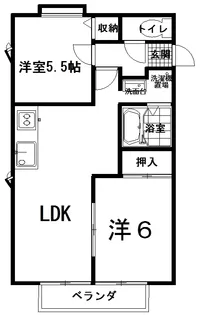 コーポサンフラワーB【101号室】の間取り