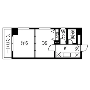 ロイヤルアネックス連坊【203号室】の間取り