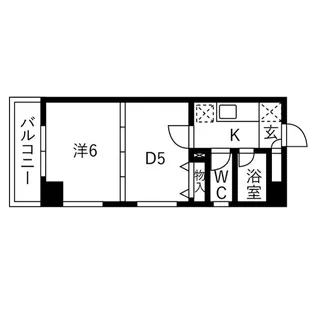 ロイヤルアネックス連坊【501号室】の間取り