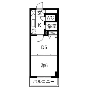ロイヤルアネックス連坊【607号室】の間取り