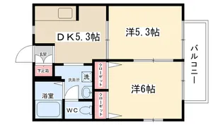 ハピネスI【202号室】の間取り