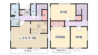神奈川県相模原市南区西大沼4【タウンハウス】の間取り