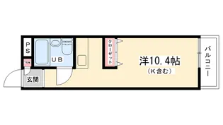 サンパーク古淵【1階】の間取り