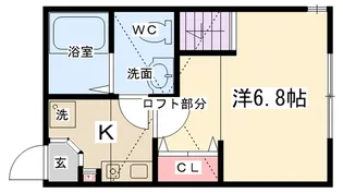 カーサフェリス古淵【202号室】の間取り