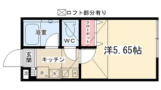 ヒルサイド【202号室】の間取り