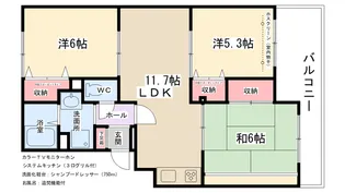 シルキーC【303号室】の間取り