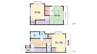 東京都町田市金井5丁目【テラスハウス】の間取り
