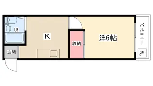 1Kの間取り画像