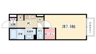 セジュールヒノキ【1階】の間取り