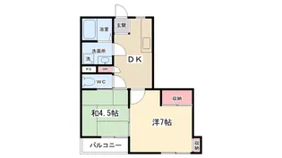 ファミーラシオン【2階】の間取り