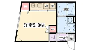ラシュレ【103号室】の間取り