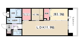 クレセント【1階】の間取り
